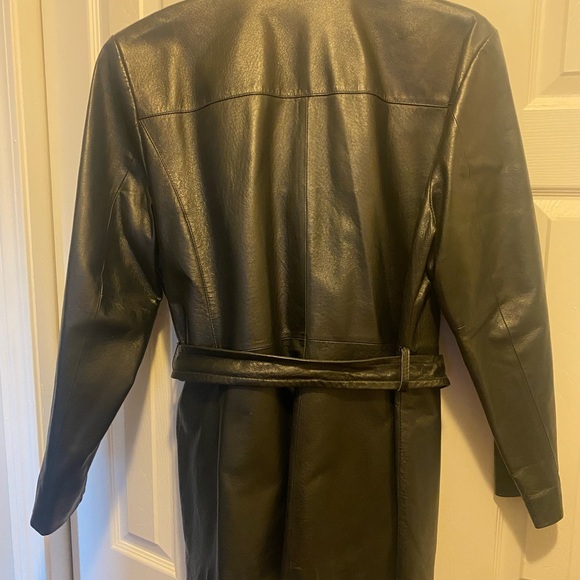 Worthington Black Leather Jacket with Belt - Picture 4 of 6